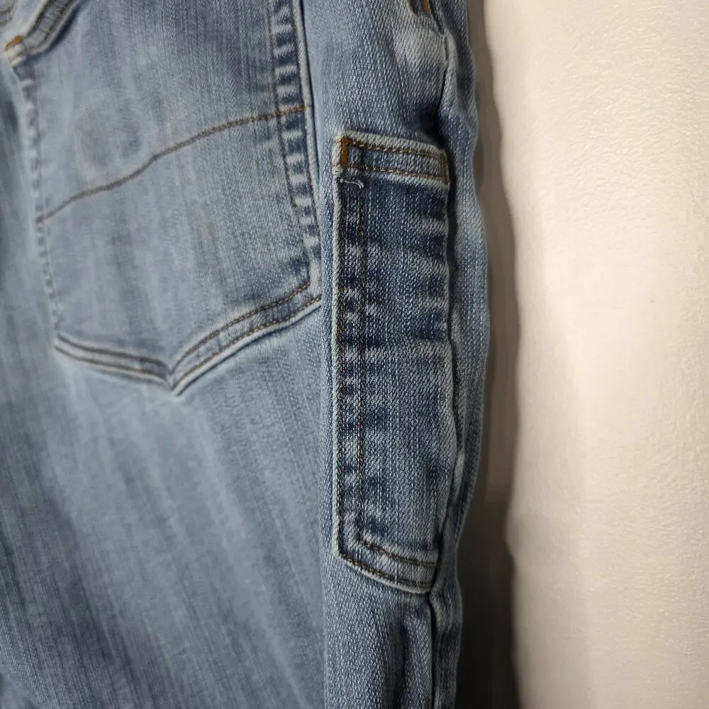 Duluth Trading Ballroom Double Flex Jeans Mens 38x32 Blue Slim Fit Straight